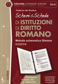 Schemi & schede di istituzioni di diritto romano - Librerie.coop Schemi & schede di istituzioni di diritto romano - Librerie.coop