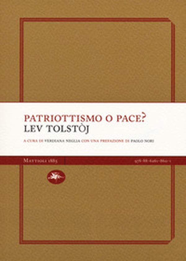 Patriottismo o pace? - Librerie.coop Patriottismo o pace? - Librerie.coop