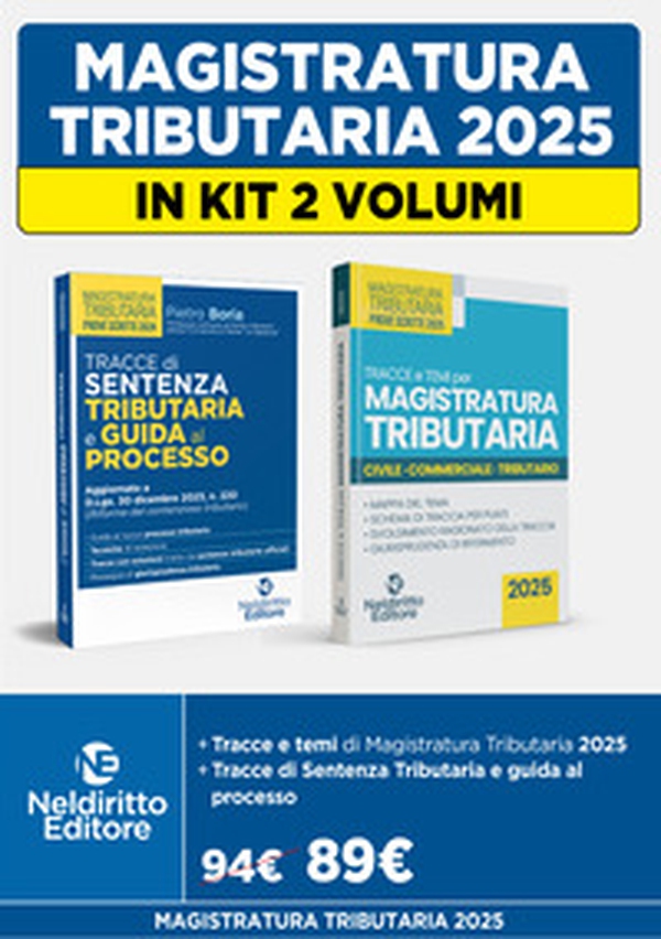 Concorso Magistratura Tributaria: kit 2 volumi per una preparazione completa alla prova scritta 2025 - Librerie.coop Concorso Magistratura Tributaria: kit 2 volumi per una preparazione completa alla prova scritta 2025 - Librerie.coop