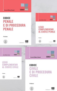 Kit codici: Codice penale e di procedura penale-Leggi complementari al Codice Penale-Codice civile e di procedura civile-Leggi complementari al Codice Civile - Librerie.coop