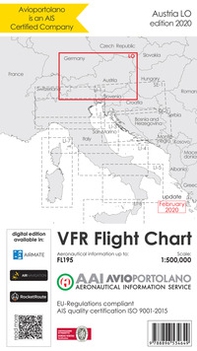 Avioportolano. VFR flight chart LO Austria. ICAO annex 4 - EU-Regulations compliant. Ediz. italiana e inglese - Librerie.coop