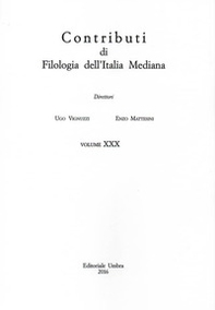 Contributi di filologia dell'Italia mediana  - Vol. 30 - Librerie.coop