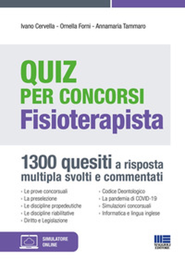 Quiz per concorsi. Fisioterapista. 1300 quesiti a risposta multipla svolti e commentati - Librerie.coop Quiz per concorsi. Fisioterapista. 1300 quesiti a risposta multipla svolti e commentati - Librerie.coop
