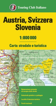 Austria, Svizzera, Slovenia 1:800.000. Carta stradale e turistica - Librerie.coop