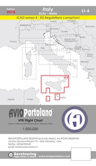 Avioportolano. VFR flight chart LI 6 Italy Sicily. ICAO annex 4 - EU-Regulations compliant. Ediz. italiana e inglese - Librerie.coop