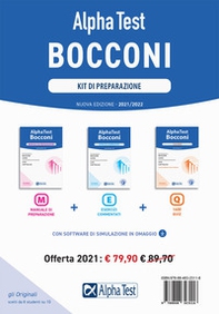 Alpha Test Bocconi. Kit di preparazione: Manuale di preparazione-Esercizi commentati-1600 quiz - Librerie.coop Alpha Test Bocconi. Kit di preparazione: Manuale di preparazione-Esercizi commentati-1600 quiz - Librerie.coop