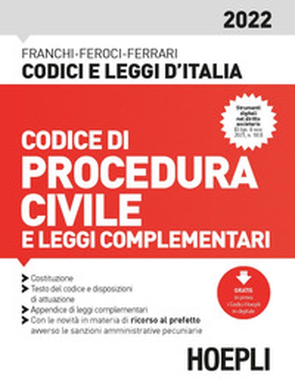 Codice di procedura civile e leggi complementari 2022 - Librerie.coop Codice di procedura civile e leggi complementari 2022 - Librerie.coop