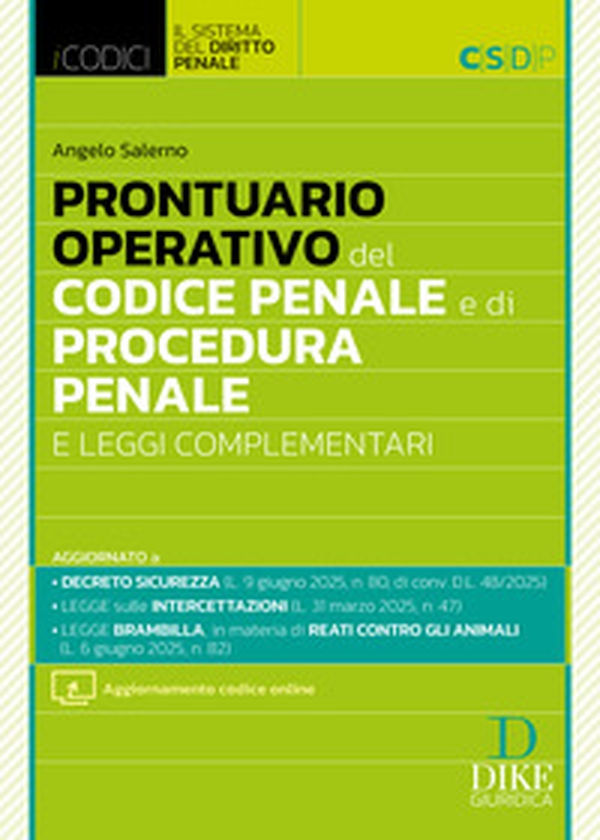 Prontuario operativo del codice penale e di procedura penale - Librerie.coop