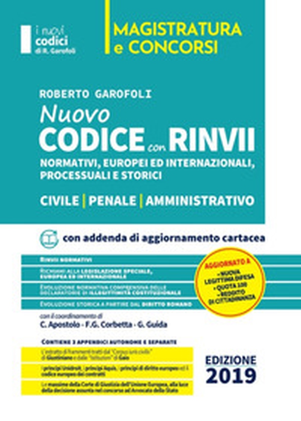 Nuovo codice con rinvii. Nominativi, europei ed internazionali, processuali, storici e di principio. Civile-penale-amministrativo - Librerie.coop Nuovo codice con rinvii. Nominativi, europei ed internazionali, processuali, storici e di principio. Civile-penale-amministrativo - Librerie.coop