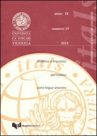 Itals. Didattica e linguistica dell'italiano come lingua straniera (2011) - Vol. 25 - Librerie.coop