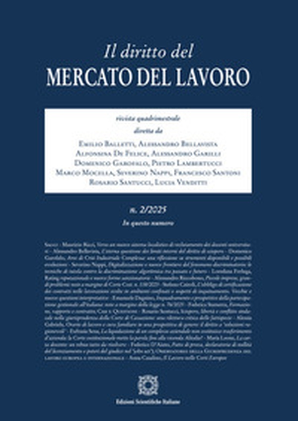 Il diritto del mercato del lavoro - Vol. 2 - Librerie.coop