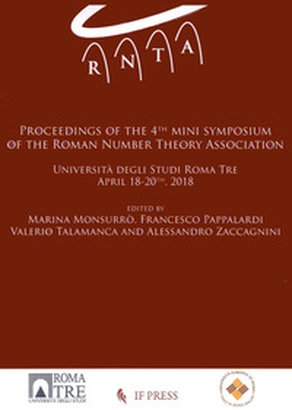 Proceedings of the 4th mini symposium of the Roman number theory Association - Librerie.coop Proceedings of the 4th mini symposium of the Roman number theory Association - Librerie.coop