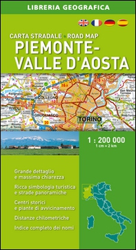 Piemonte e Valle d'Aosta 1:200.000 - Librerie.coop