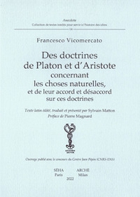Des doctrines de Platon et d'Aristote concernant les choses naturelles, et de leur accord et désaccord sur ces doctrines - Librerie.coop Des doctrines de Platon et d'Aristote concernant les choses naturelles, et de leur accord et désaccord sur ces doctrines - Librerie.coop