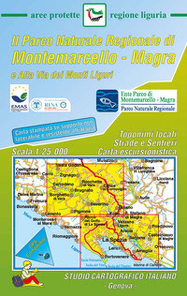 Parco naturale regionale di Montemarcello. Magra e Alta via dei Monti liguri. carta escursionistica 1:25.000 - Librerie.coop Parco naturale regionale di Montemarcello. Magra e Alta via dei Monti liguri. carta escursionistica 1:25.000 - Librerie.coop