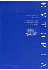 Eutopia. Nuova serie (2003) vol. 1-2: Commentarii novi de antiquitatibus totius Europae - Librerie.coop