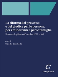 La riforma del processo e del giudice per le persone, per i minorenni e per le famiglie - e-Book - Librerie.coop