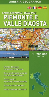 Piemonte e Valle d'Aosta 1:200.000 - Librerie.coop