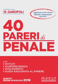 40 pareri di penale - Librerie.coop 40 pareri di penale - Librerie.coop