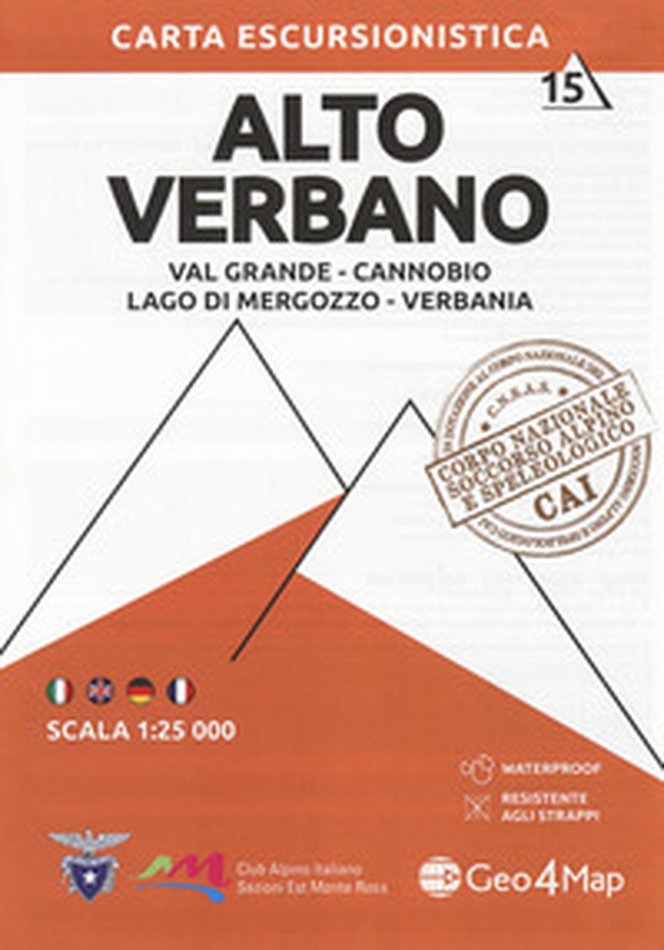 115 Alto Verbano. Carta escursionistica 1:25.000 - Vol. 15 - Librerie.coop