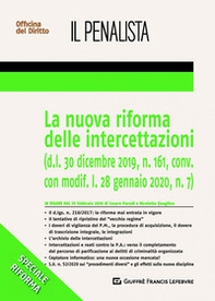 La nuova riforma delle intercettazioni (d.l. 30 dicembre 2019, n. 161, conv. con modif. l. 28 gennaio 2020, n. 7) - Librerie.coop