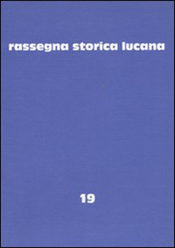 Rassegna storica lucana - Vol. 19 - Librerie.coop