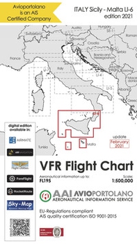 Avioportolano. VFR flight chart LI 6 Italy Sicily. ICAO annex 4 - EU-Regulations compliant. Ediz. italiana e inglese - Librerie.coop