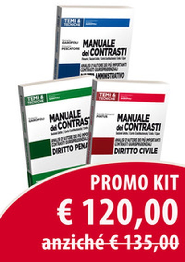 Manuali dei contrasti: Diritto civile-Diritto penale-Diritto amministrativo. Kit - Librerie.coop Manuali dei contrasti: Diritto civile-Diritto penale-Diritto amministrativo. Kit - Librerie.coop