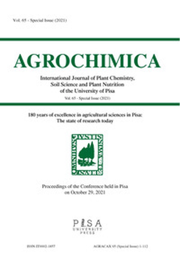 Agrochimica. 180 years of excellence in agricultural sciences in Pisa. The state of research today. Special issue - Vol. 65 - Librerie.coop Agrochimica. 180 years of excellence in agricultural sciences in Pisa. The state of research today. Special issue - Vol. 65 - Librerie.coop