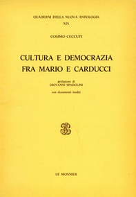 Cultura e democrazia fra Mario e Carducci - Librerie.coop Cultura e democrazia fra Mario e Carducci - Librerie.coop