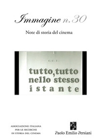 Immagine. Note di storia del cinema - Vol. 30 - Librerie.coop