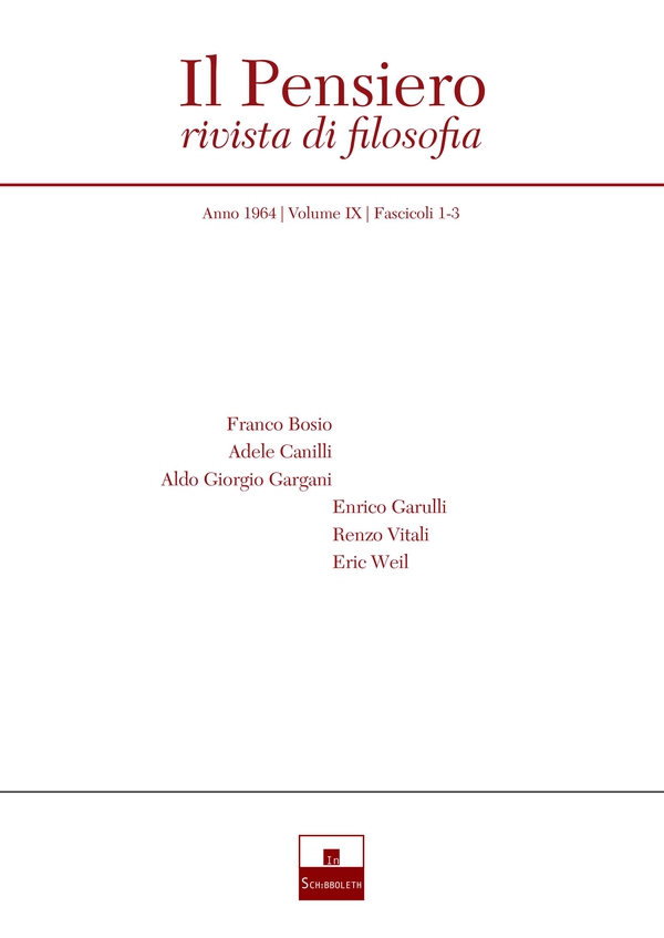 Il Pensiero (1964/1-2) - Librerie.coop Il Pensiero (1964/1-2) - Librerie.coop