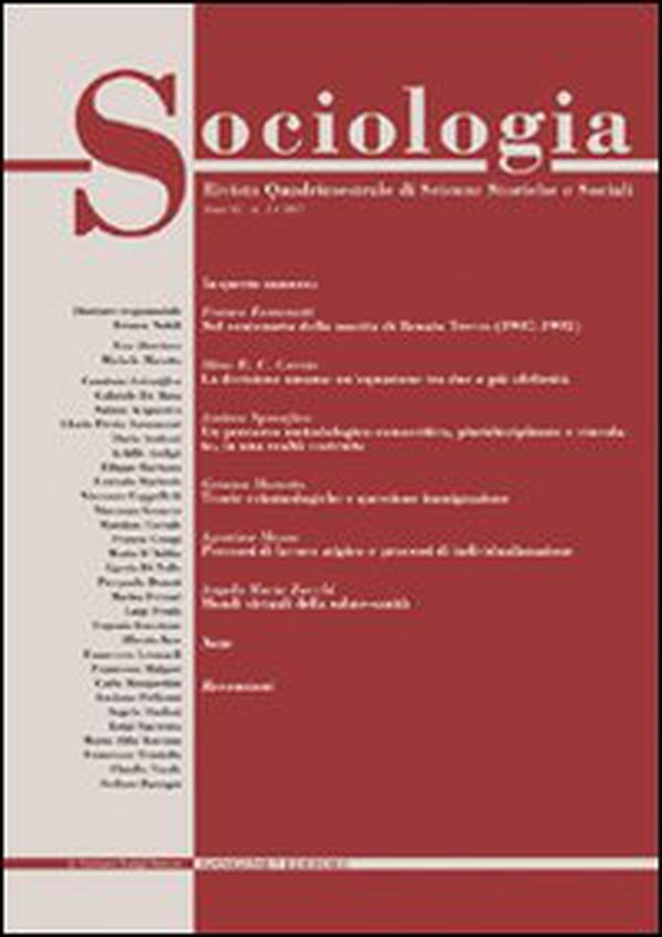 Sociologia. Rivista quadrimestrale di scienze storiche e sociali - Vol. 2 - Librerie.coop Sociologia. Rivista quadrimestrale di scienze storiche e sociali - Vol. 2 - Librerie.coop