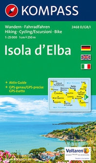 Carta escursionistica n. 2468. Isola d'Elba 1:25.000 - Librerie.coop