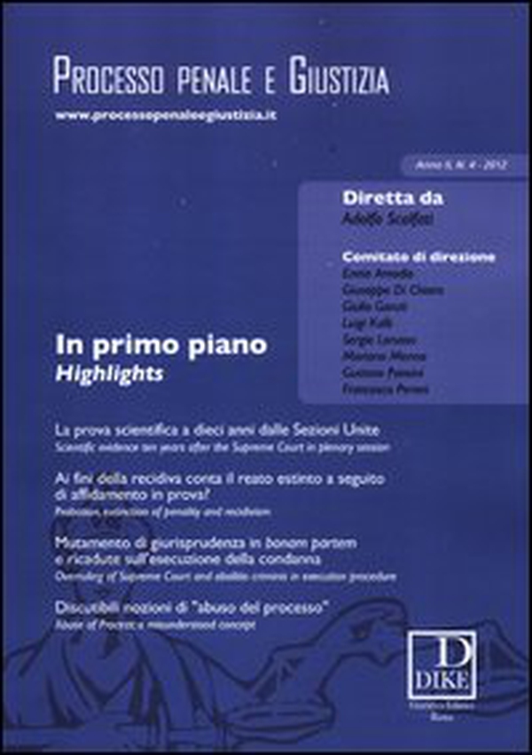 Processo penale e giustizia - Vol. 4 - Librerie.coop Processo penale e giustizia - Vol. 4 - Librerie.coop