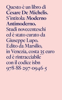 Moderno antimoderno. Studi novecenteschi - Librerie.coop
