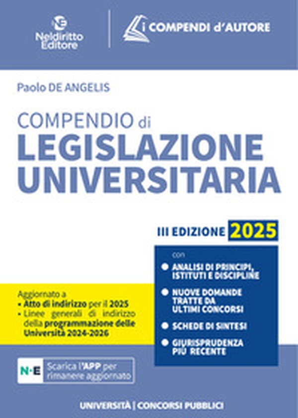 Compendio di legislazione universitaria 2025 - Librerie.coop Compendio di legislazione universitaria 2025 - Librerie.coop
