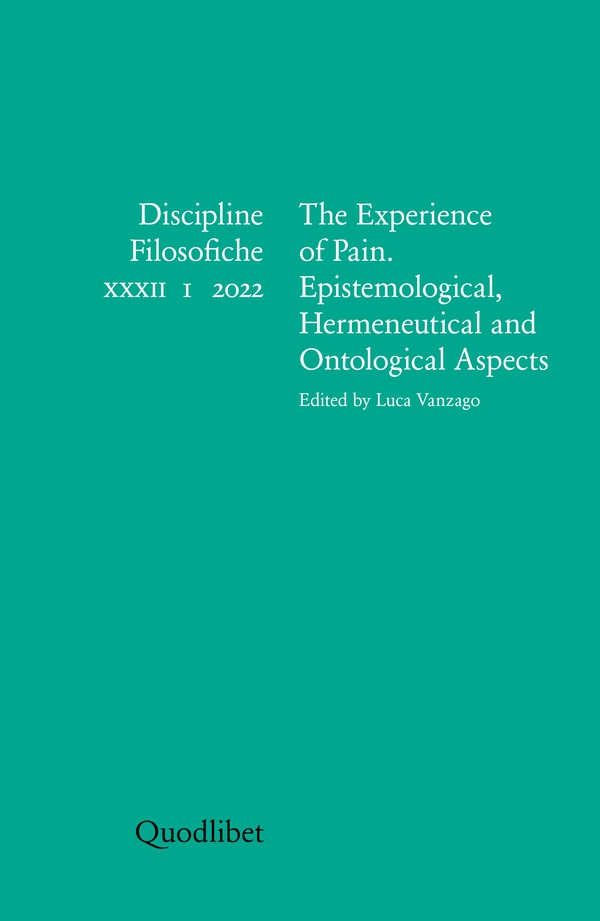 The Experience of Pain. Epistemological, Hermeneutical and Ontological Aspects - Librerie.coop The Experience of Pain. Epistemological, Hermeneutical and Ontological Aspects - Librerie.coop