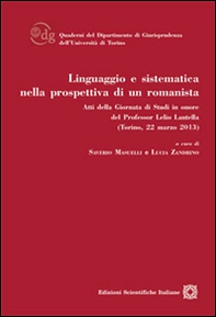 Linguaggio e sistematica nella prospettiva di un romanista - Librerie.coop