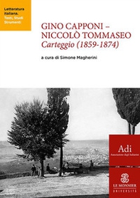 Gino Capponi-Niccolò Tommaseo. Carteggio (1859-1874) - Librerie.coop