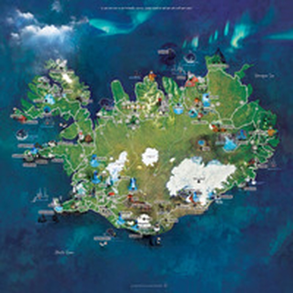 Iceland Uncovered. A vibrant illustrated map for adventurers and explorers - Librerie.coop Iceland Uncovered. A vibrant illustrated map for adventurers and explorers - Librerie.coop