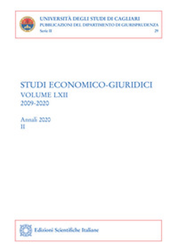 Studi economico-giuridici - Vol. 62\2 - Librerie.coop Studi economico-giuridici - Vol. 62\2 - Librerie.coop