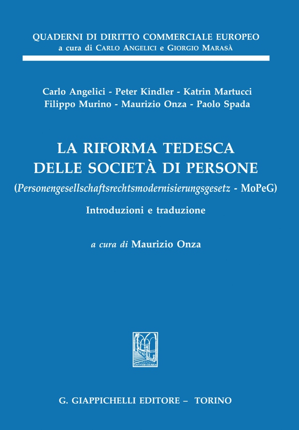La riforma tedesca delle società di persone - e-Book - Librerie.coop La riforma tedesca delle società di persone - e-Book - Librerie.coop