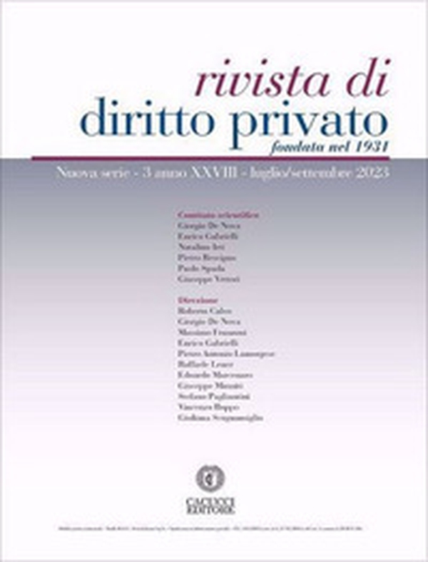 Rivista di diritto privato - Vol. 3 - Librerie.coop Rivista di diritto privato - Vol. 3 - Librerie.coop