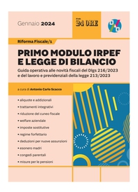 Riforma fiscale 1 - Primo modulo IRPEF e legge di bilancio 2024 - Librerie.coop
