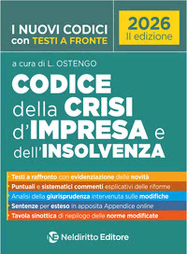Codice della crisi d'impresa e dell'insolvenza 2026 con testi a fronte - Librerie.coop