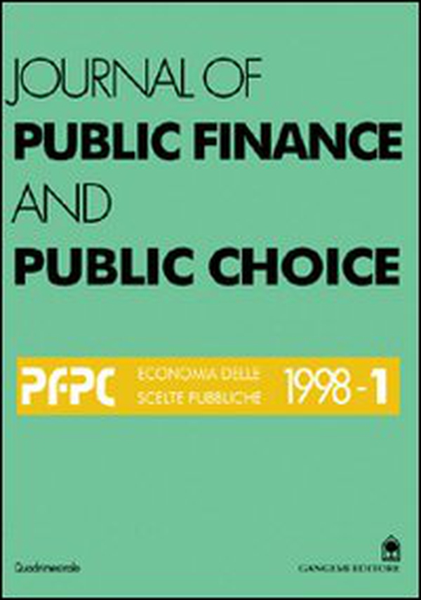 Journal of public finance and public choice - Vol. 1 - Librerie.coop Journal of public finance and public choice - Vol. 1 - Librerie.coop