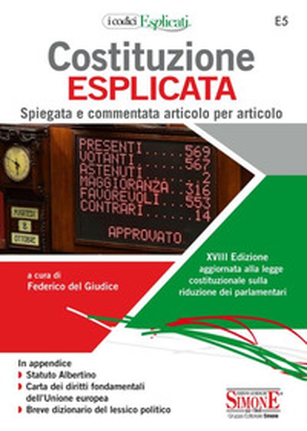 Costituzione esplicata. Spiegata e commentata articolo per articolo - Librerie.coop Costituzione esplicata. Spiegata e commentata articolo per articolo - Librerie.coop