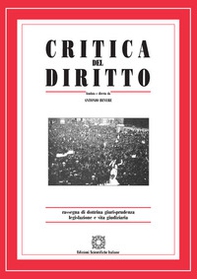 Critica del diritto. Rassegna di dottrina giurisprudenza legislazione e vita giudiziaria - Vol. 1 - Librerie.coop