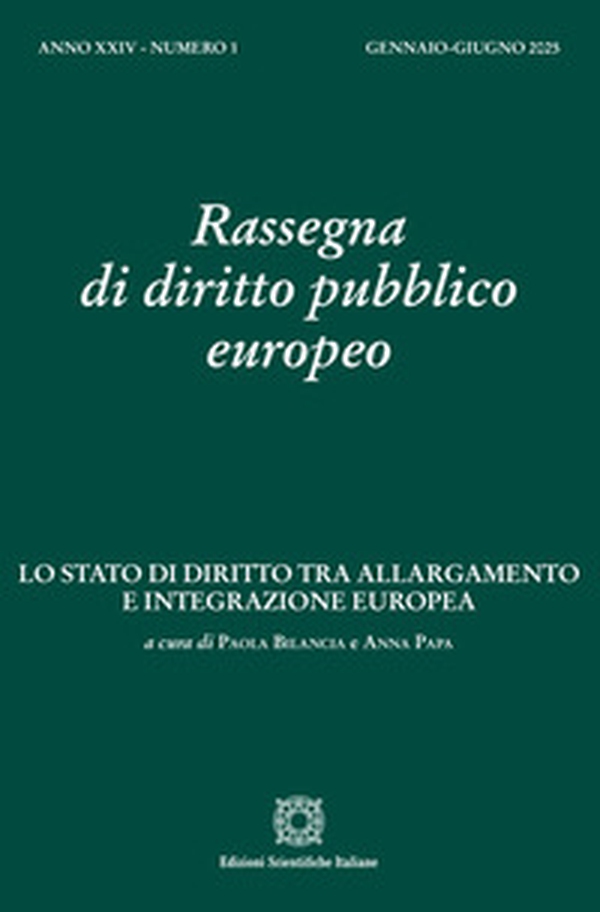 Rassegna di diritto pubblico europeo - Vol. 1 - Librerie.coop Rassegna di diritto pubblico europeo - Vol. 1 - Librerie.coop